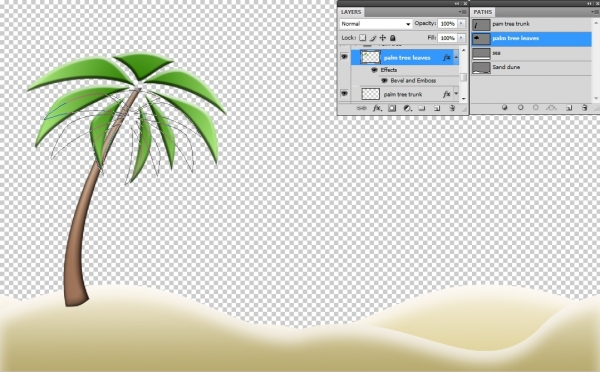 Creation of Tropical Christmas: Step 4